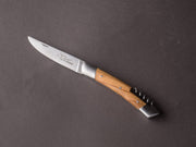 R. Chazeau - Le Thiers Inox - 11cm Folding Knife - Spring Lock - Olive Handle w/ Worm