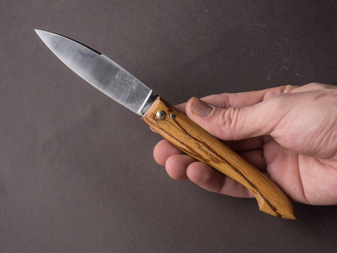Cognet - Folding Knife - 13cm Capucin - Zebra Wood Handle – Strata