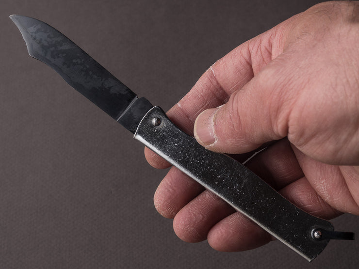 Cognet - Douk Douk Tiki - Folding Knife - Spring Lock - Black Blade Chrome Handle