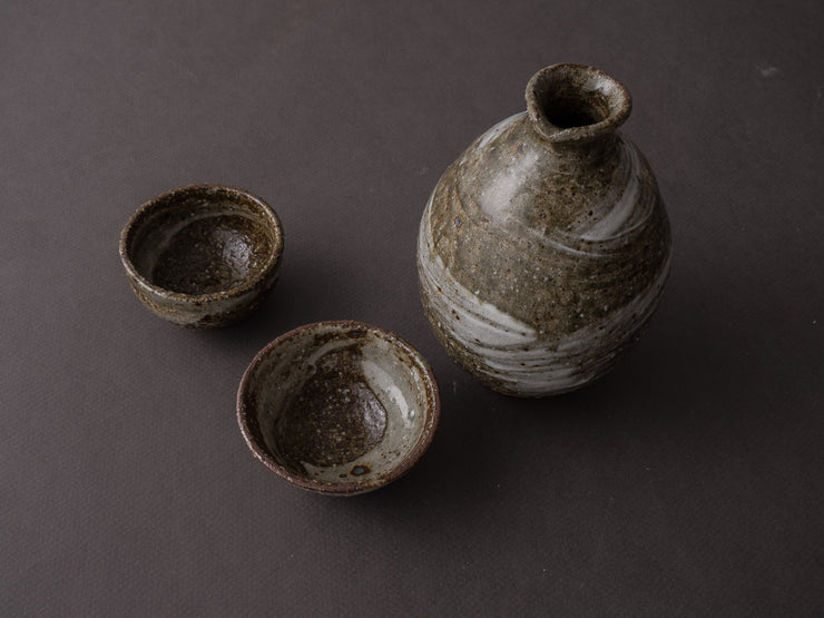 Komon - Mr. & Mrs. Shinohara - Ceramic - Sake Cup Set - Hakeme