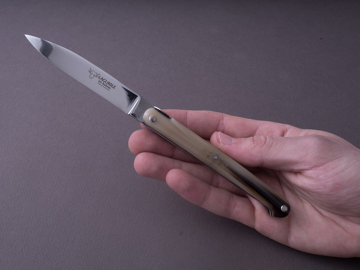 Laguiole en Aubrac 95mm Folding Knife Blonde Horn Handle