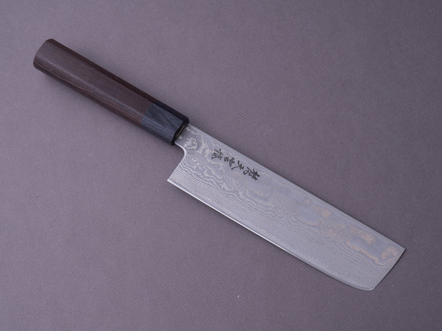 RYUSEN - BONTEN UNRYU WA - VG10 Damascus - 165mm Nakiri - Wenge Handle