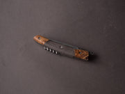 G. Regnaud - Le Thiers - 12cm Folding Knife - Liner Lock - Lava & Juniper Handle w/ Worm