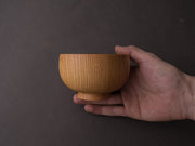 Komon - Yamanaka Shikki - Pedestal Bowl - Medium - Japanese Zelkova - Clear Lacquer