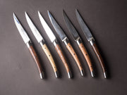 Goyon Chazeau - Steak Knives - Laguiole Moderne - 6 Different Wood - Set of 6