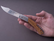 Cognet - Le Theirs - 10 mm Folding Knife - Olive Wood Handle w/ Worm