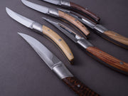 Goyon-Chazeau - Styl'ver - Steak/Table Knives - Mixed Wood Handle - Rustic Bolster - Set of 6