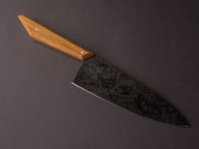 Full Circle Craftworks Knives - Carbon Stormcloud - 7" Chef - Osage Orange Handle