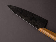 Full Circle Craftworks Knives - Carbon Stormcloud - 7" Chef - Osage Orange Handle