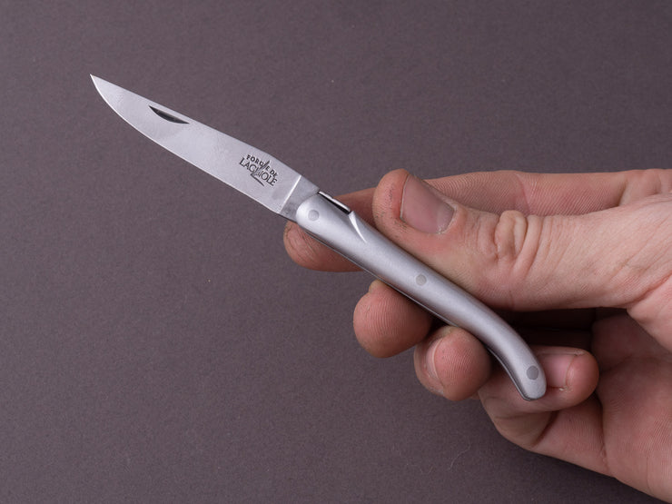 Forge de Laguiole - 70mm Folding Knife - Spring Lock - Full Aluminum Handle