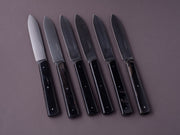Fontenille Pataud - Steak/Table Knives - Normand - Ebony - Set of 6