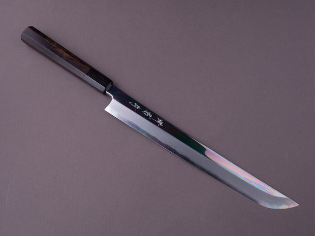 Sakai Kikumori - White #2 - 270mm Saber Yanagiba - Ebony Handle - Mirror Finish