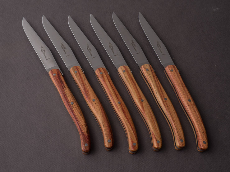 Goyon-Chazeau - Laguiole - Steak/Table Knives - Rosewood - Set of 6