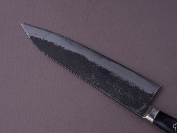 Morihei - Hisamoto - White #1 - Kurouchi - 210mm Gyuto - Pakka Western - Fine Finish