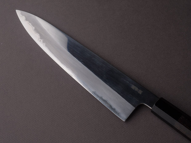 Sakai Kikumori - Tanaka Limited - Aogami Blue - Mirror Polish - 240mm Gyuto - Ebony Handle - Tanaka Signed & Dated Tang