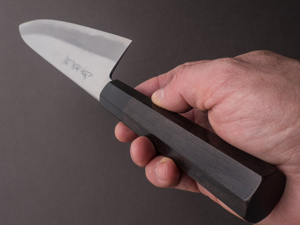 Sakai Kikumori - Tanaka Limited - Aogami Blue - Mirror Polish - 240mm Gyuto - Ebony Handle - Tanaka Signed & Dated Tang