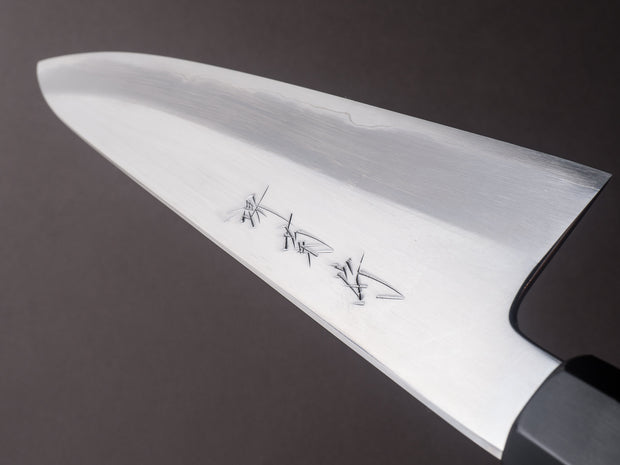 Sakai Kikumori - Tanaka Limited - Aogami Blue - Mirror Polish - 240mm Gyuto - Ebony Handle - Tanaka Signed & Dated Tang