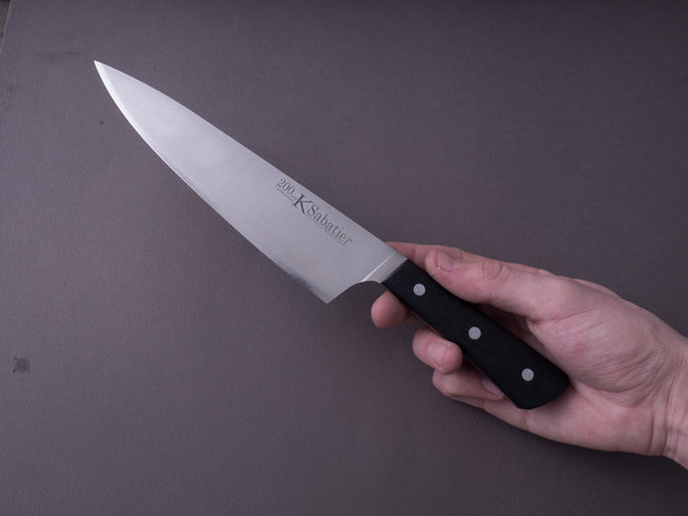 K Sabatier - 200 Range - 14C28N - 7" Chef - G10 Handle - Leather Sleeve