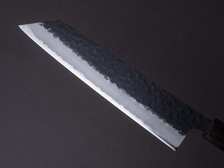 Hitohira - Futana - Super Blue - Kurouchi Tsuchime - 210mm Kiritsuke Gyuto - Cherry Handle