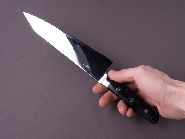 Hitohira - FJ SG2 - 210mm Kiritsuke Gyuto - Western Linen Micarta Handle - Mirror Polished