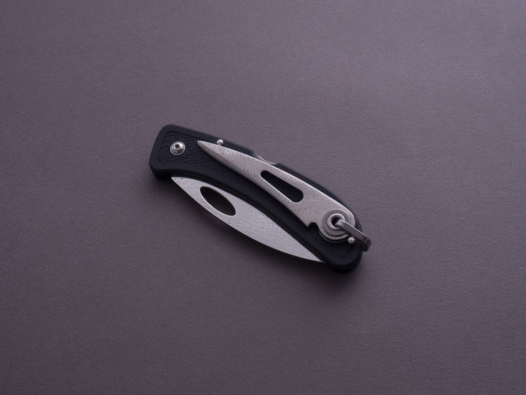 Boye - Folding Boating Knife - Pointed Tip - Lever Lock - Black