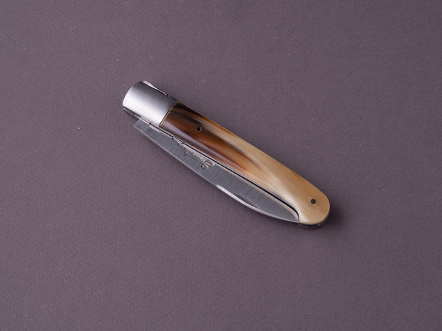 Laguiole en Aubrac - Folding Knife - 11cm Sauveterre - Blonde Horn - Bolster
