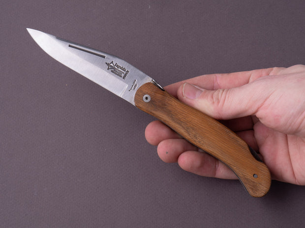 Arbalette - Folding Knife - Laguiole Cube - 85mm - Natural Wood Handle