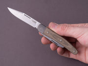 lionSTEEL - Folding Knife - Jack 2 Piece - 77mm - M390 - Slip Joint - Green Canvas Micarta