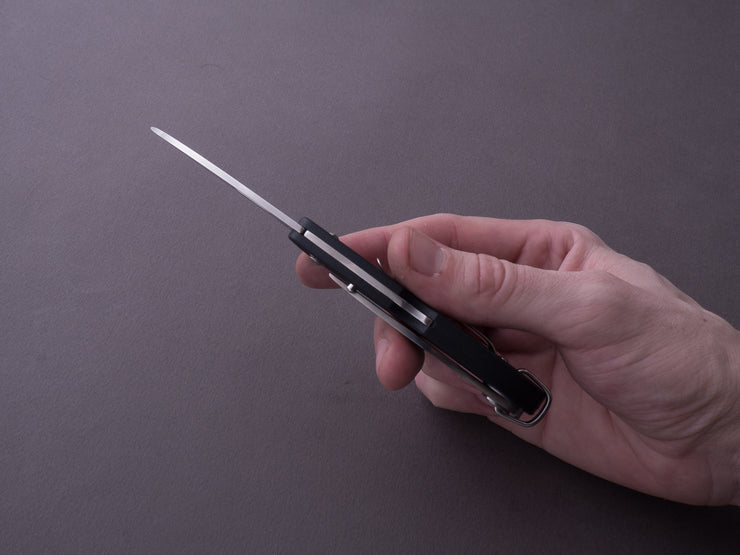Boye - Folding Boating Knife - Pointed Tip - Lever Lock - Black