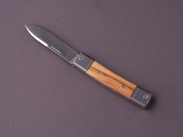 lionSTEEL - Folding Knife - bestMAN - Drop Point - 71mm - M390 - Slip Joint - OIive Wood