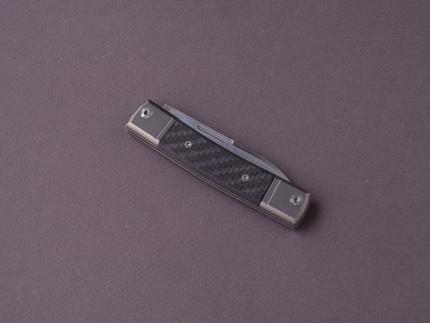 lionSTEEL - Folding Knife - bestMAN - Drop Point - 71mm - M390 - Slip Joint - Carbon Fiber