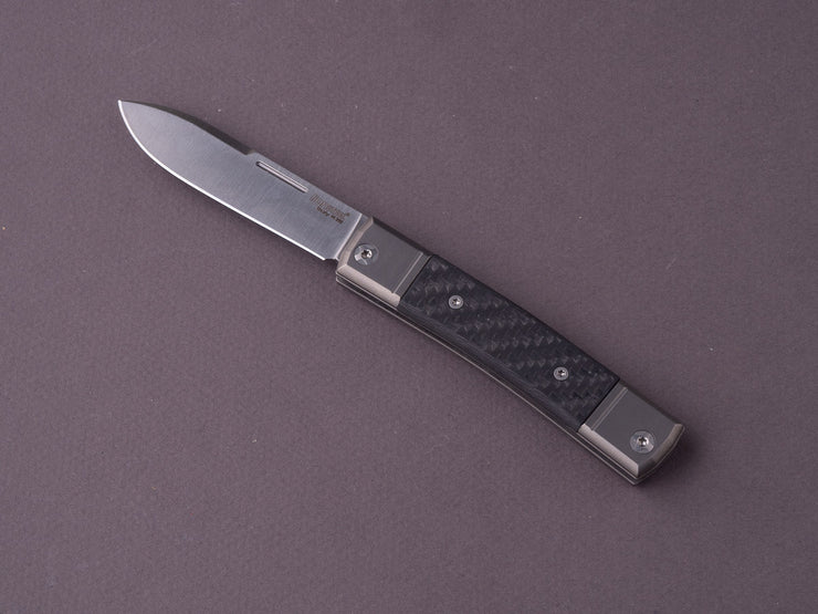 lionSTEEL - Folding Knife - bestMAN - Drop Point - 71mm - M390 - Slip Joint - Carbon Fiber