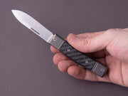 lionSTEEL - Folding Knife - bestMAN - Drop Point - 71mm - M390 - Slip Joint - Carbon Fiber