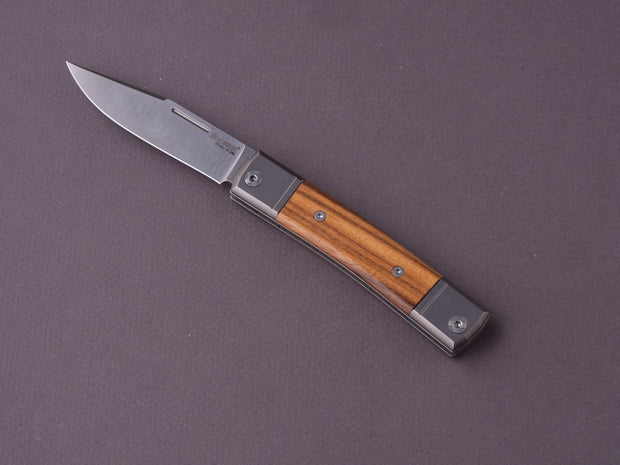 lionSTEEL - Folding Knife - bestMAN - Clip Point - 71mm - M390 - Slip Joint - Santos Mahogany