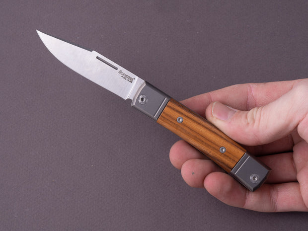 lionSTEEL - Folding Knife - bestMAN - Clip Point - 71mm - M390 - Slip Joint - Santos Mahogany