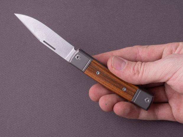 lionSTEEL - Folding Knife - bestMAN - Clip Point - 71mm - M390 - Slip Joint - Santos Mahogany