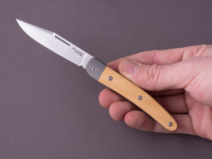 lionSTEEL - Folding Knife - Jack - 77mm - M390 - Slip Joint - Olive Wood