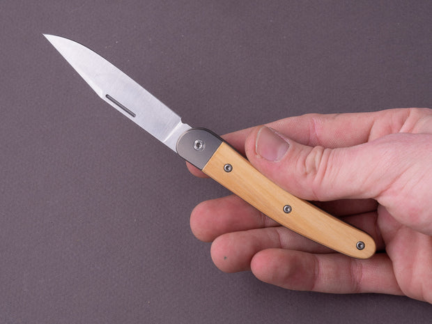 lionSTEEL - Folding Knife - Jack - 77mm - M390 - Slip Joint - Olive Wood