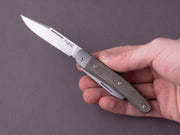 lionSTEEL - Folding Knife - Jack 3 Piece - 77mm - M390 - Slip Joint - Green Canvas Micarta