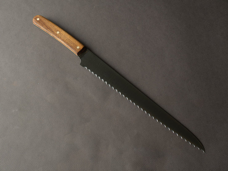 Florentine Kitchen Knives - Bread Knife - Scaled Walnut Handle - Satin Finish