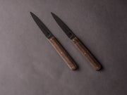 Florentine Kitchen Knives - Steak/Table - Scaled Walnut Handle - Satin Finish - Set of 2