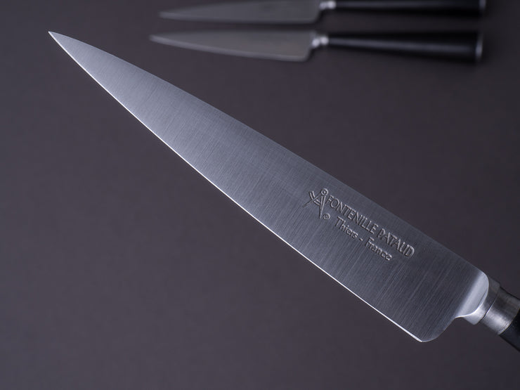 Fontenille-Pataud - Steak/Table Knives - Parisian Picnic - Set of 6 - Ebony Handle