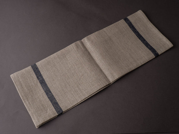 Fog Linen - Linen Kitchen Cloth - Thick - Lined Natural & Navy