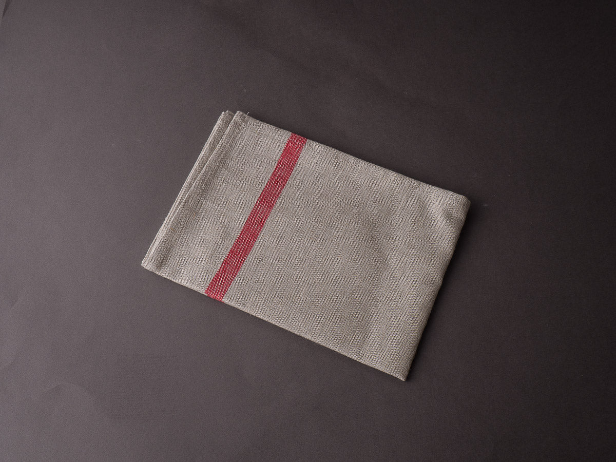 Thick Linen Kitchen Cloth: Natural with Red Stripe – Shop Fog Linen