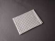 Fog Linen - Linen Kitchen Cloth - Ivory with Navy Plaid