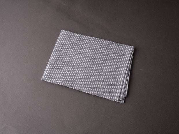 Fog Linen - Linen Kitchen Cloth - Grey/White Stripes