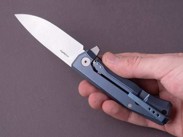 lionSTEEL - Folding Knife - Frame Lock - MYTO - M390 - 85mm - Titanium Blue