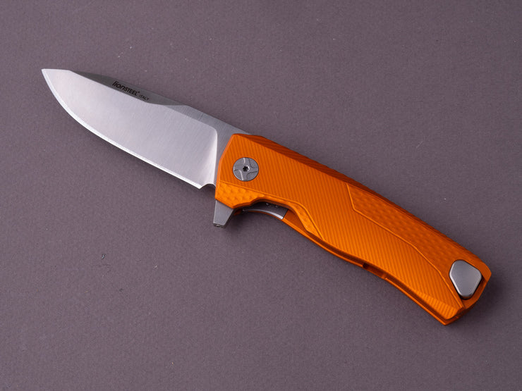 lionSTEEL - SOLID Folding Knife - Frame Lock - ROK - M390 - 85mm - Orange Aluminum