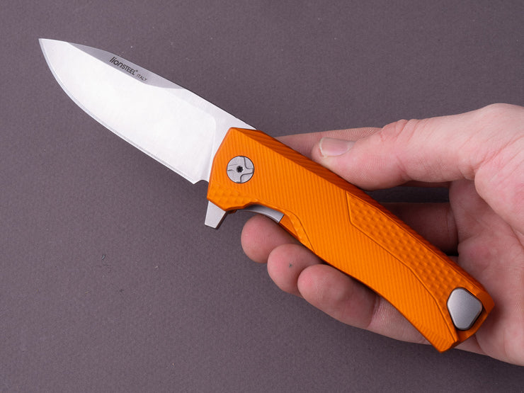 lionSTEEL - SOLID Folding Knife - Frame Lock - ROK - M390 - 85mm - Orange Aluminum