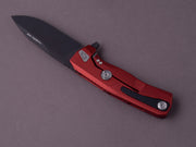 lionSTEEL - SOLID Folding Knife - ROK - 83mm - M390 - Frame Lock - Red Aluminum - Black HWAY.L Clip - Black MilSpec